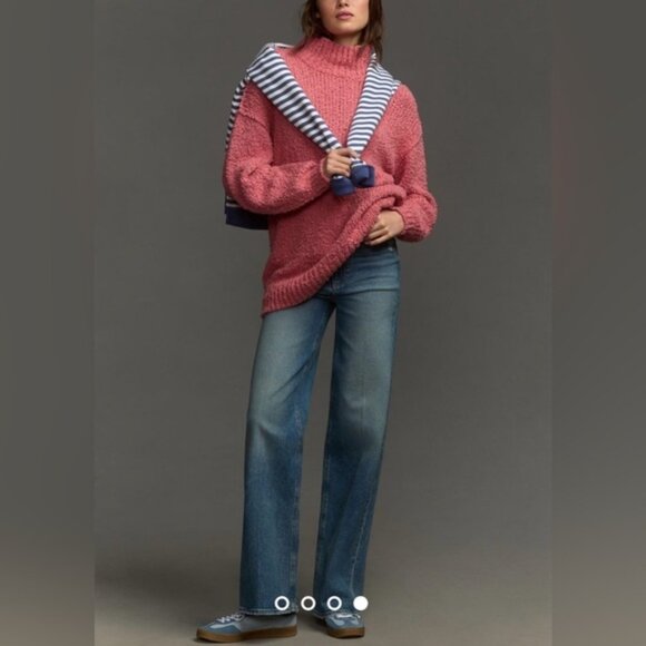 NWT Size S P2P 26inchThe NeedIt Oversized Mock Neck Sweater - Picture 3 of 16